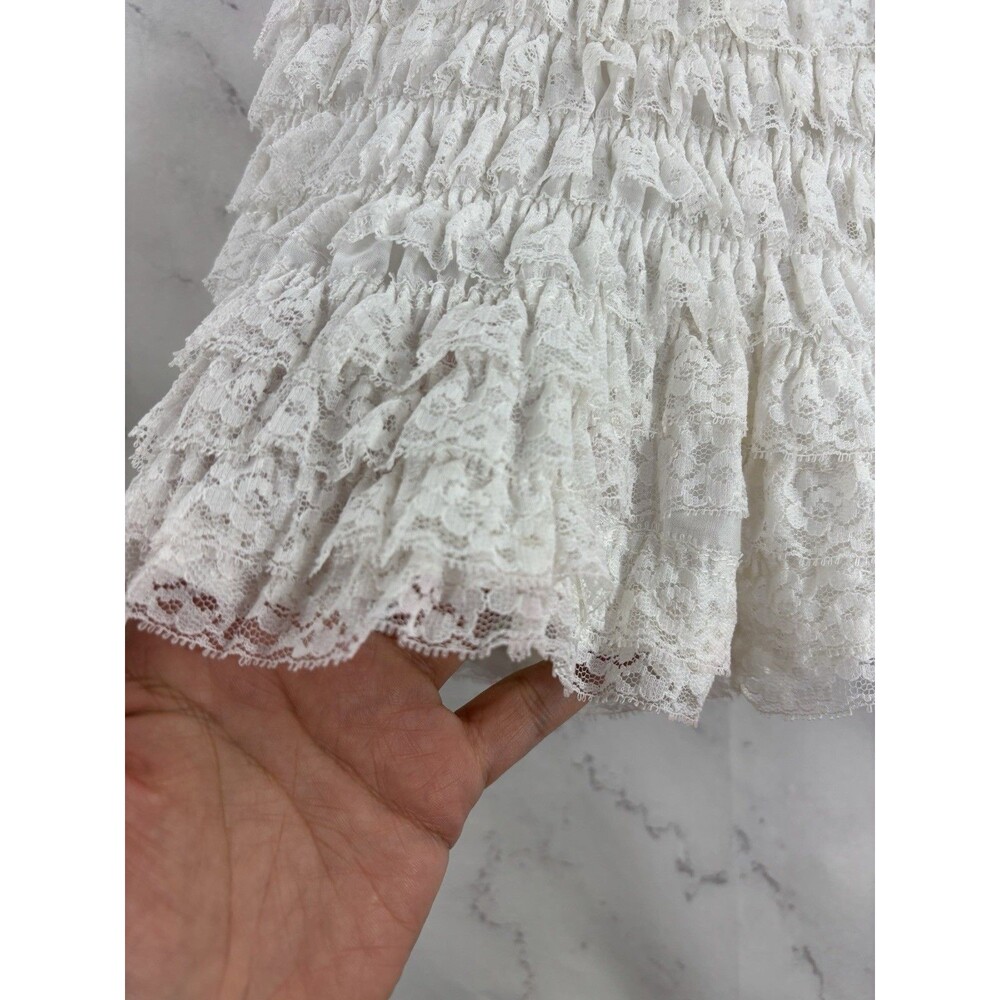 Vintage 60s Ruffled Bloomers kawaii White Pettipants M Coquette Poofy Ruffle - Picture 13 of 16